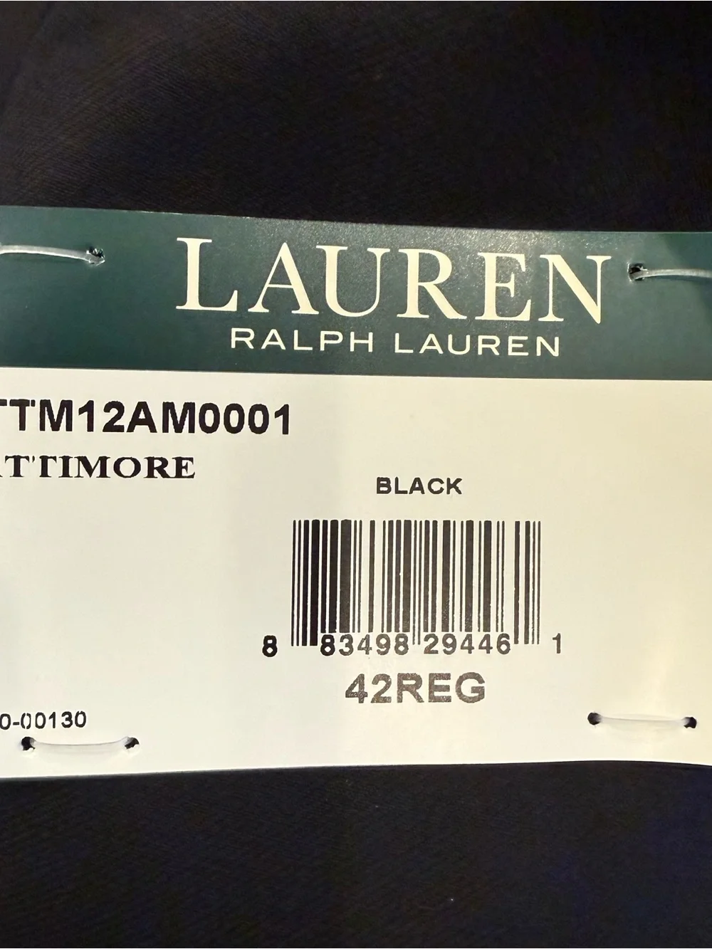 Lauren Ralph Lauren Men’s Lattimore Black Blazer Ultra Flex Wool Blend 42R NWT